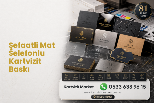 Şefaatli Mat Selefonlu Kartvizit Baskı