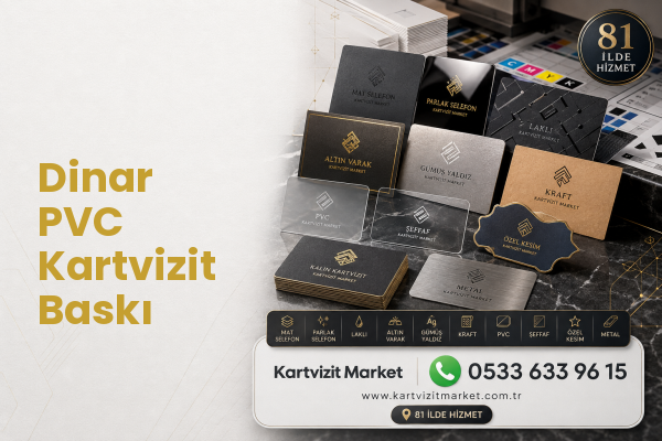 Dinar PVC Kartvizit Baskı