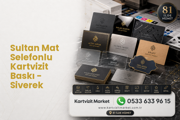 Sultan Mat Selefonlu Kartvizit Baskı - Siverek